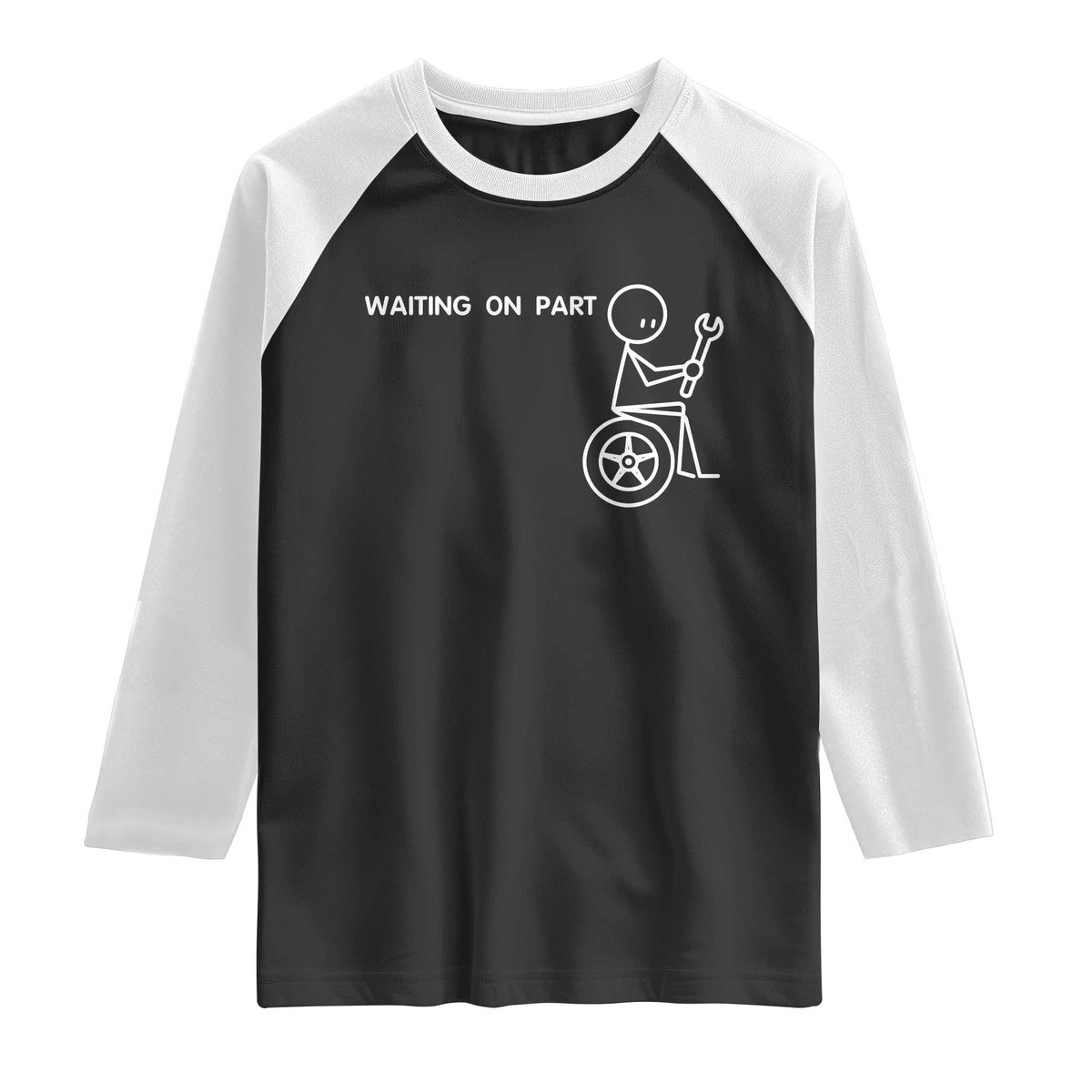 Waiting On Parts Funny Mechanic Raglan Shirt Car Technician Auto Repair Life