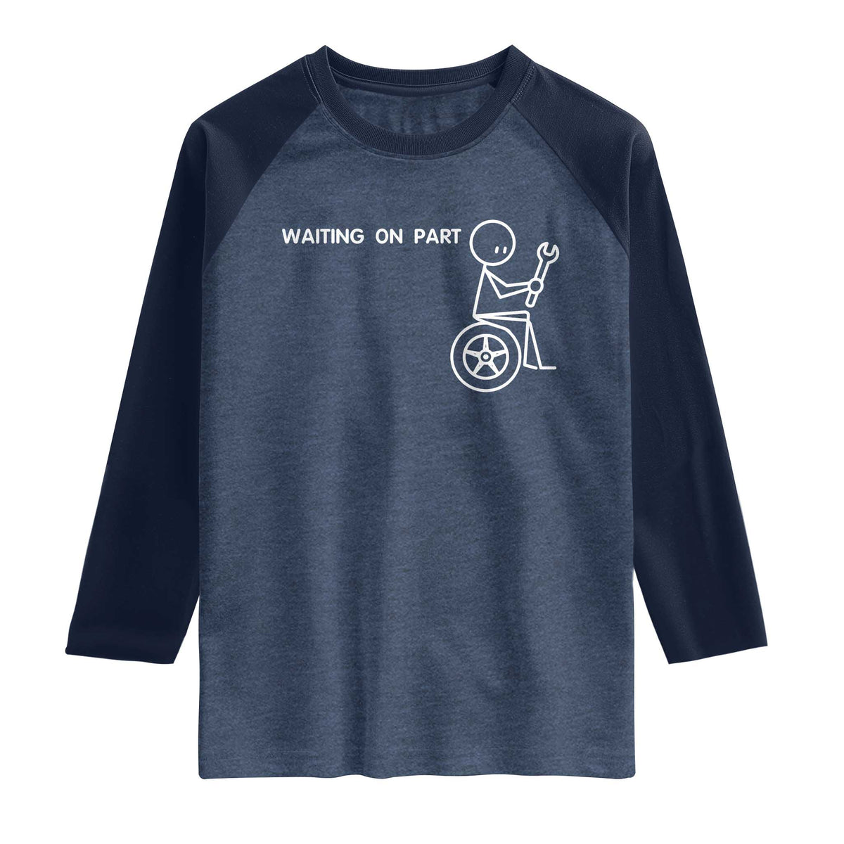 Waiting On Parts Funny Mechanic Raglan Shirt Car Technician Auto Repair Life