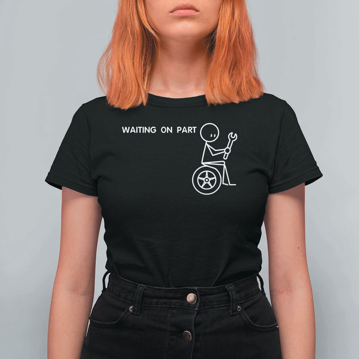 Waiting On Parts Funny Mechanic T Shirt For Women Car Technician Auto Repair Life