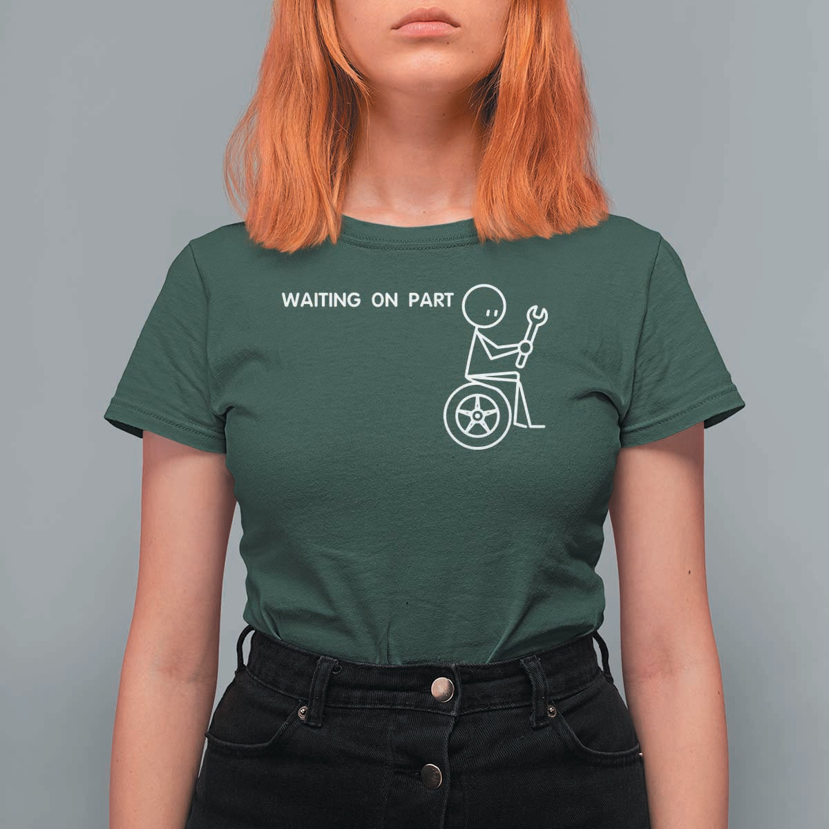 Waiting On Parts Funny Mechanic T Shirt For Women Car Technician Auto Repair Life