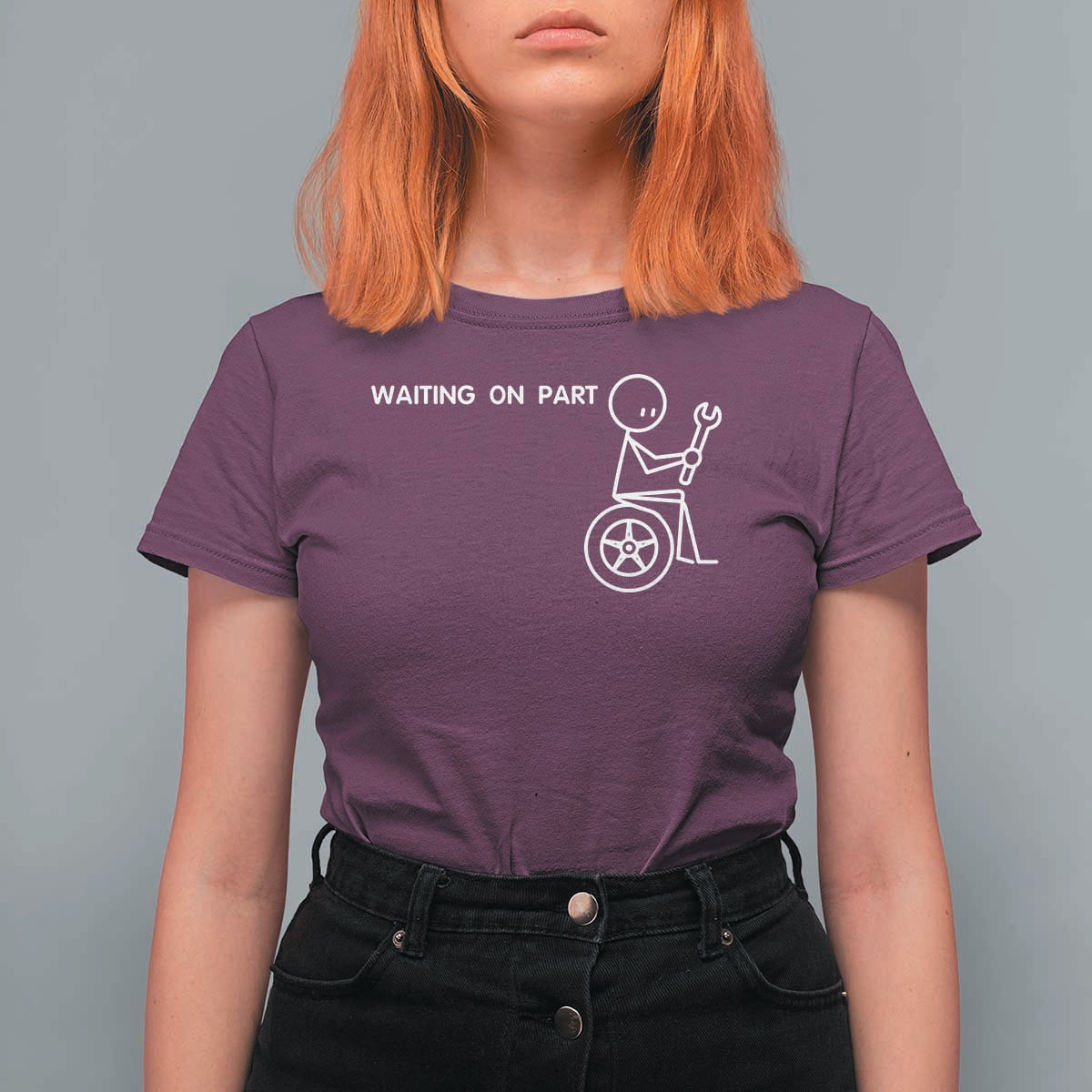Waiting On Parts Funny Mechanic T Shirt For Women Car Technician Auto Repair Life
