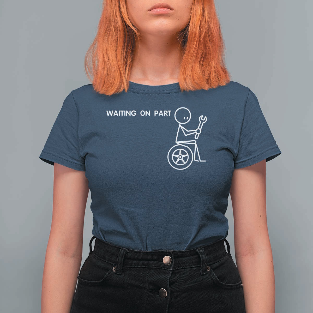 Waiting On Parts Funny Mechanic T Shirt For Women Car Technician Auto Repair Life