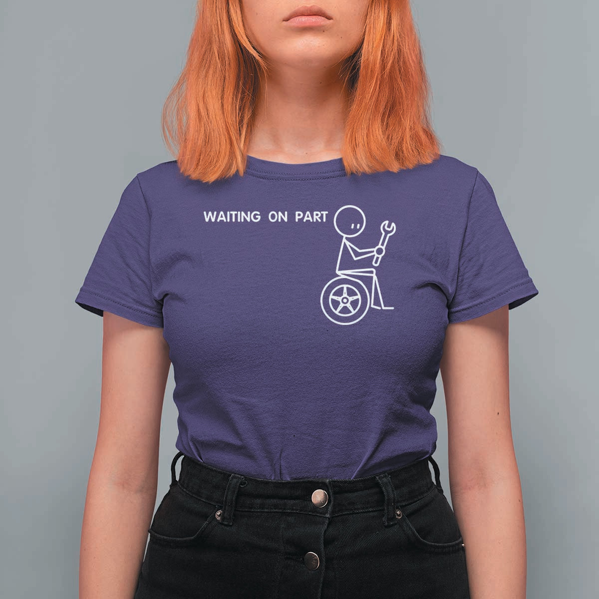 Waiting On Parts Funny Mechanic T Shirt For Women Car Technician Auto Repair Life