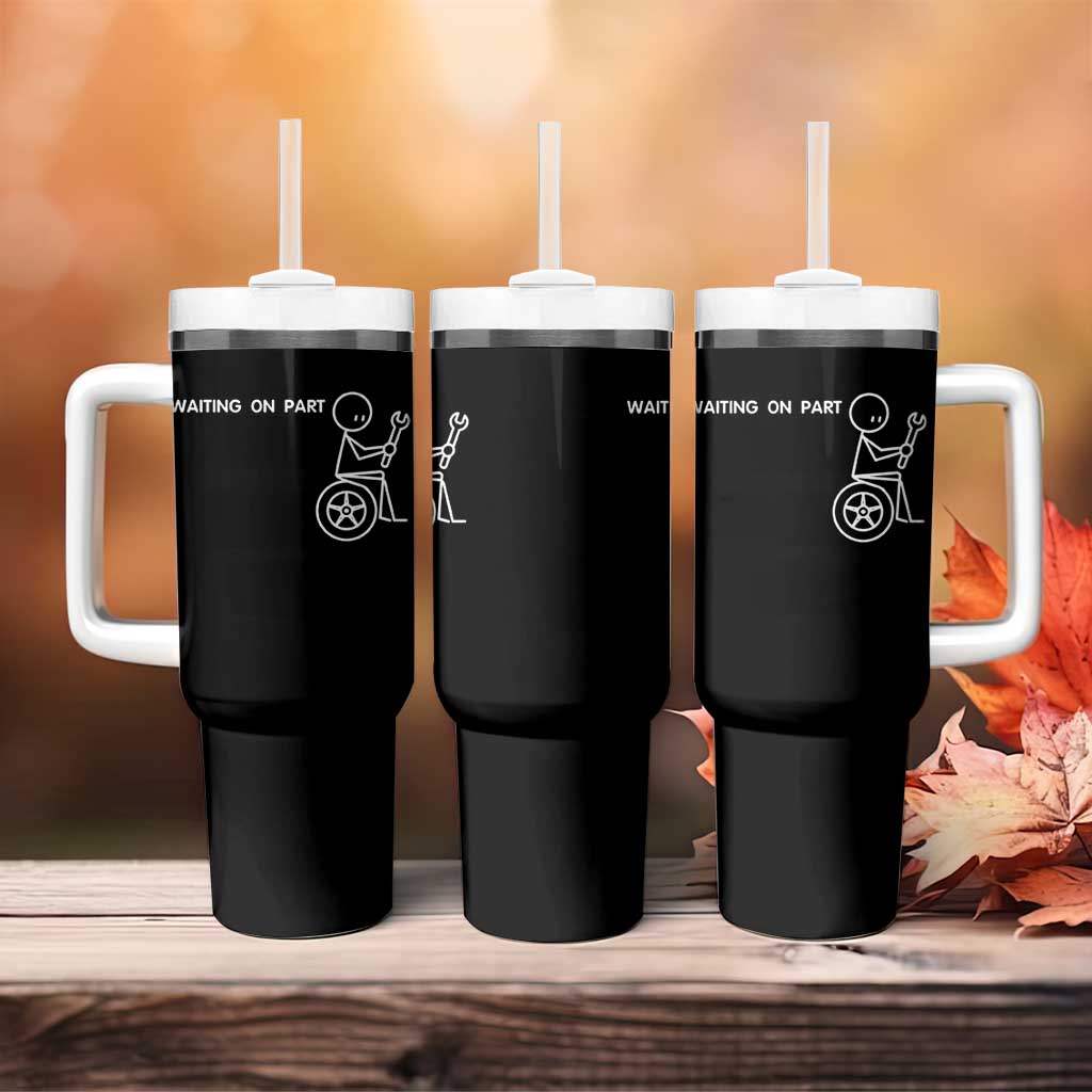 Waiting On Parts Funny Mechanic Tumbler With Handle Car Technician Auto Repair Life