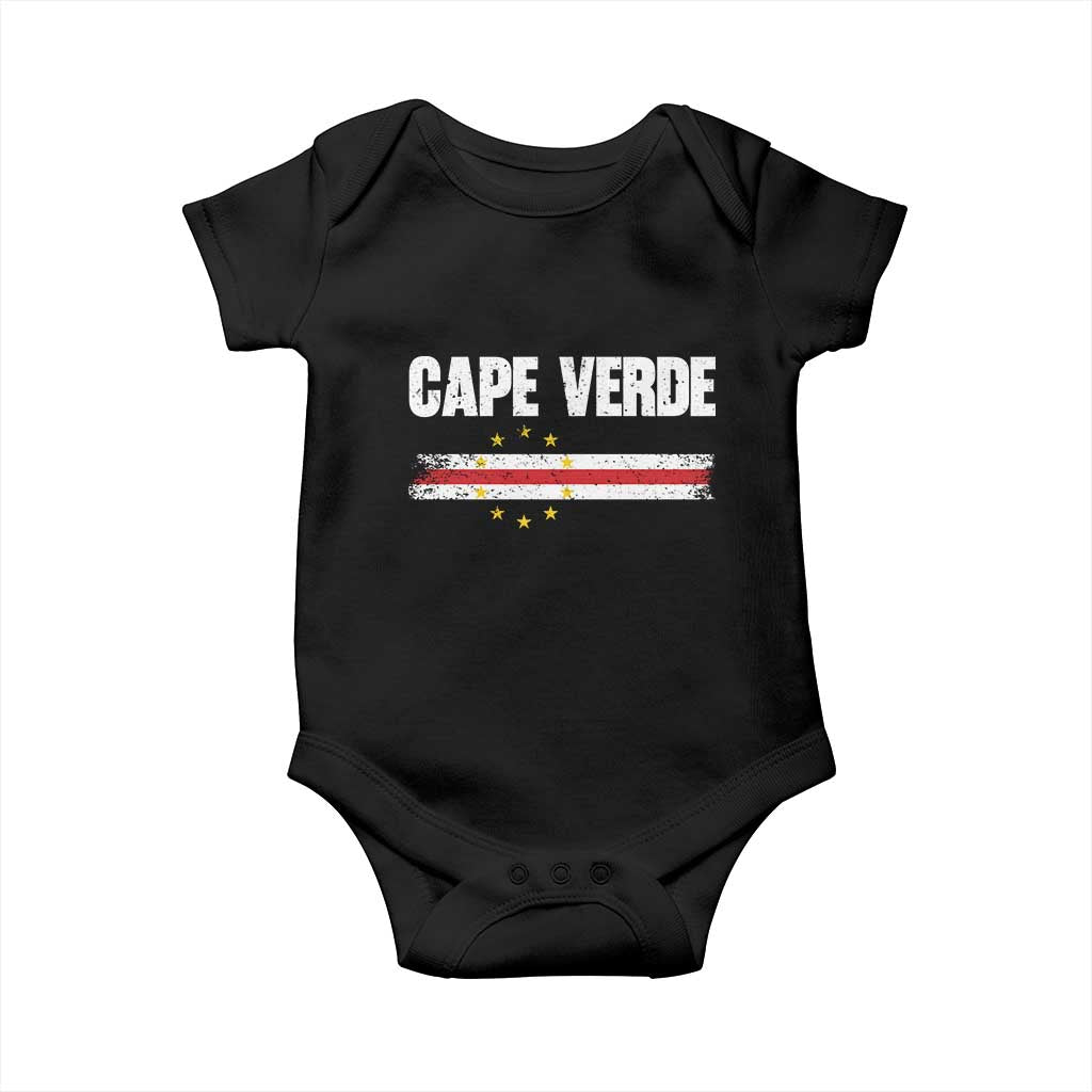Cape Verde Pride Vintage Cape Verdean Flag 10 Stars Baby Onesie