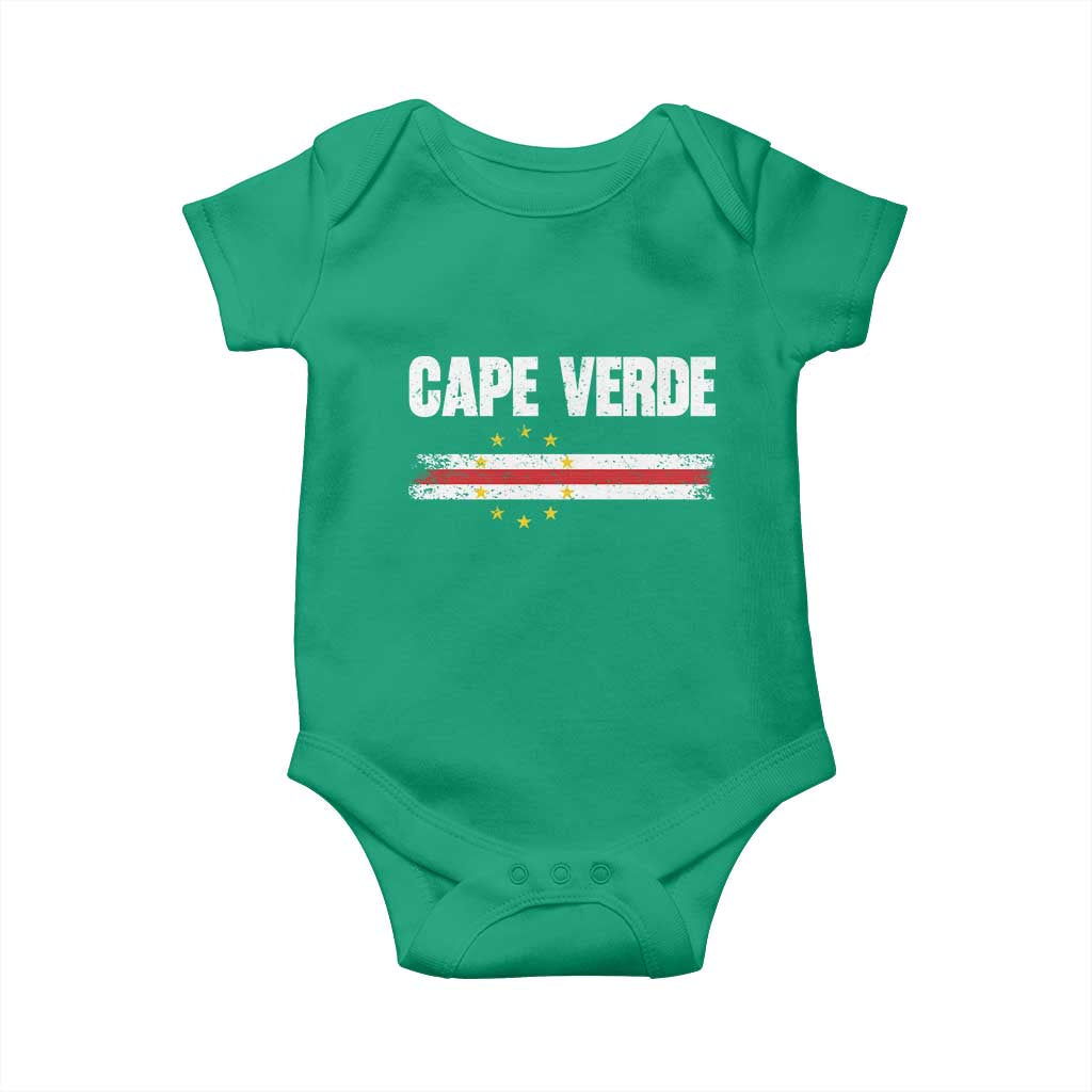 Cape Verde Pride Vintage Cape Verdean Flag 10 Stars Baby Onesie