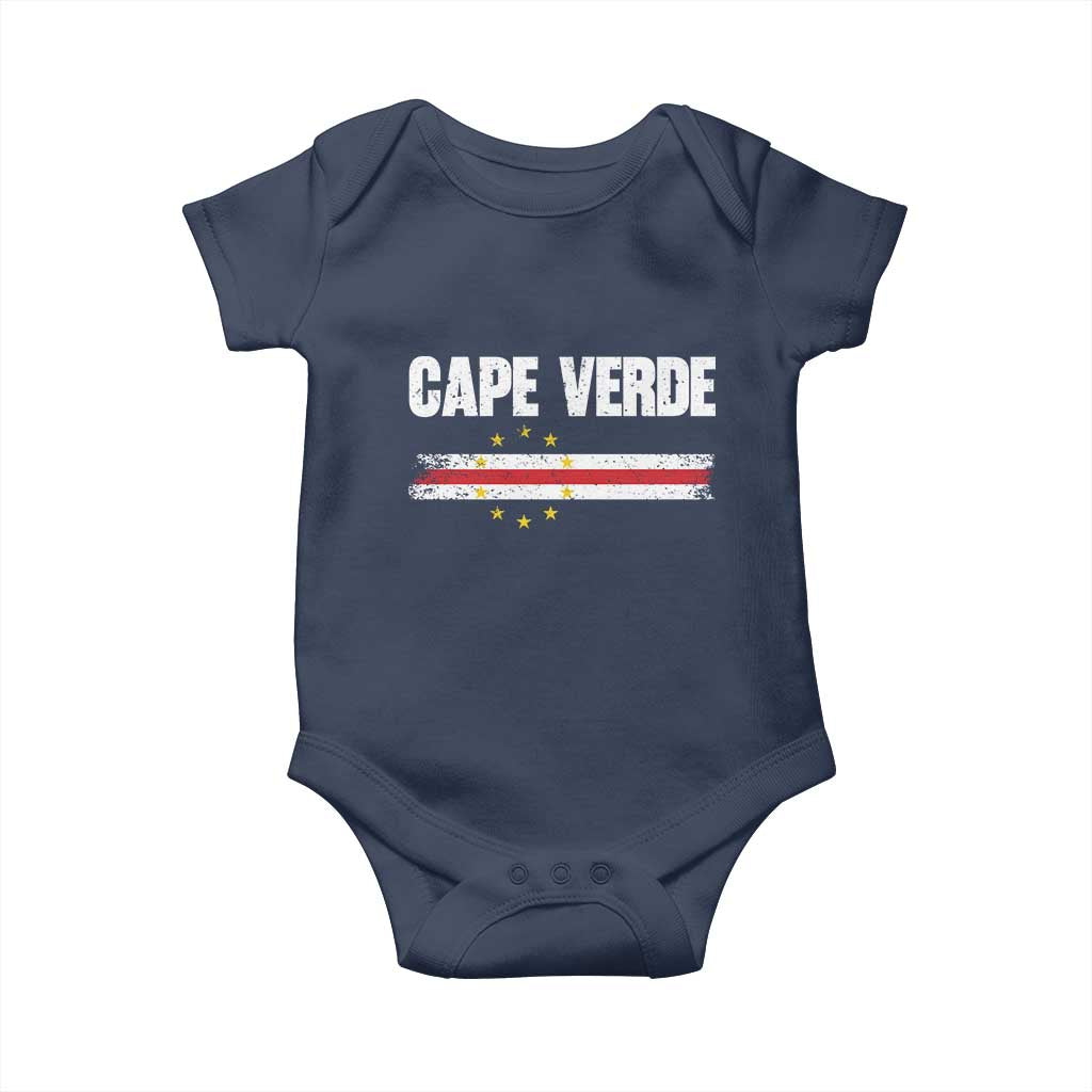 Cape Verde Pride Vintage Cape Verdean Flag 10 Stars Baby Onesie