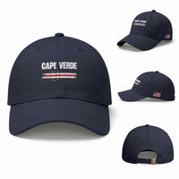 Cape Verde Pride Vintage Cape Verdean Flag 10 Stars Baseball Cap