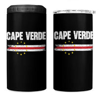 Cape Verde Pride Vintage Cape Verdean Flag 10 Stars 4 in 1 Can Cooler Tumbler