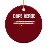 Cape Verde Pride Vintage Cape Verdean Flag 10 Stars Ceramic Ornament