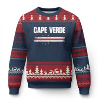 Cape Verde Pride Vintage Cape Verdean Flag 10 Stars Ugly Christmas Sweater