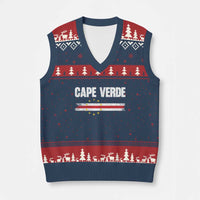 Cape Verde Pride Vintage Cape Verdean Flag 10 Stars V-Neck Knit Sweater Vest
