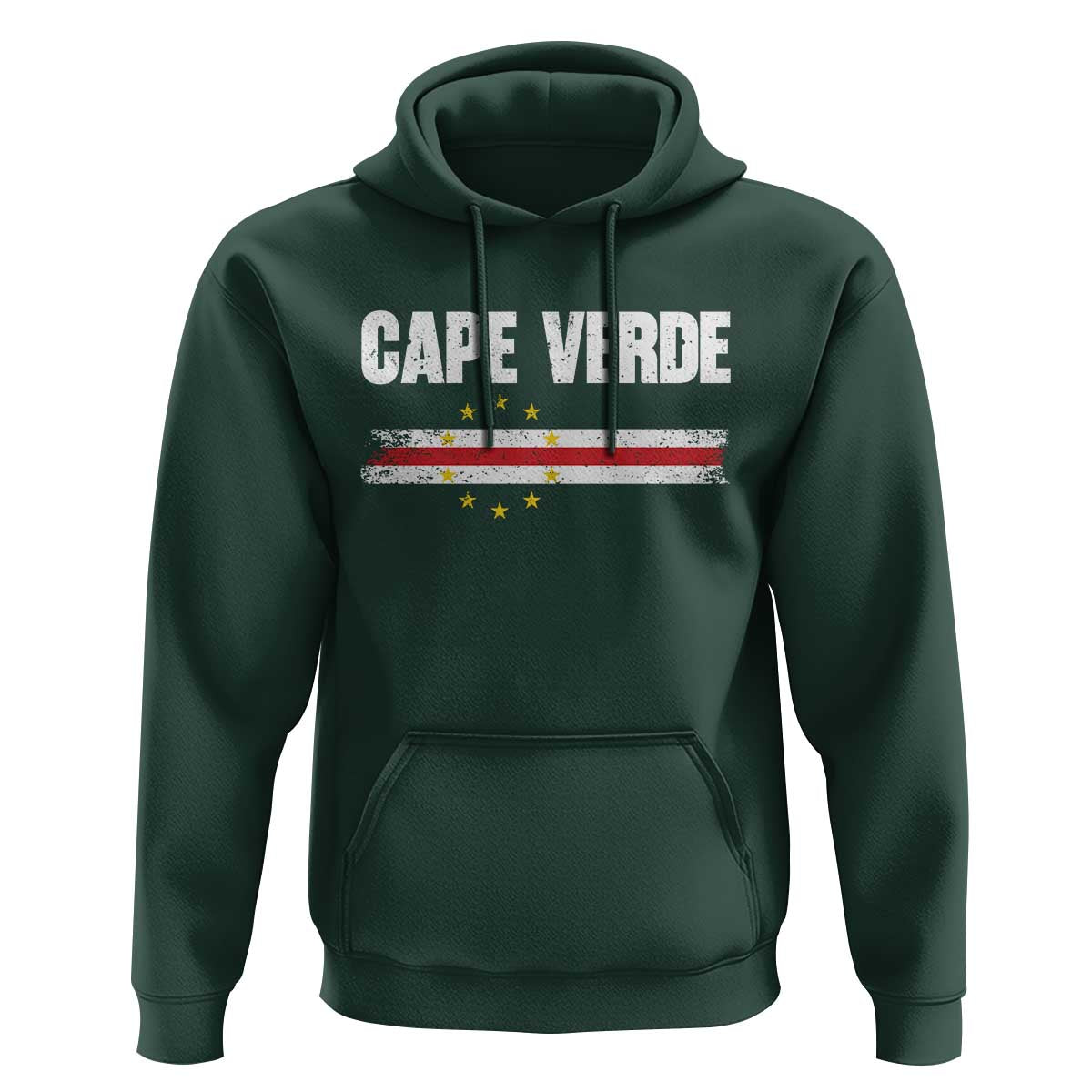 Cape Verde Pride Vintage Cape Verdean Flag 10 Stars Hoodie