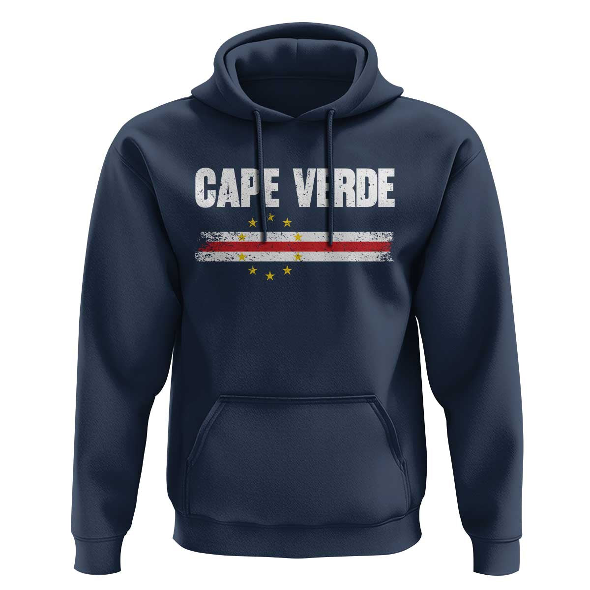 Cape Verde Pride Vintage Cape Verdean Flag 10 Stars Hoodie