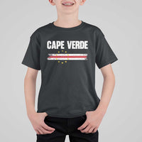 Cape Verde Pride Vintage Cape Verdean Flag 10 Stars T Shirt For Kid