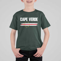Cape Verde Pride Vintage Cape Verdean Flag 10 Stars T Shirt For Kid