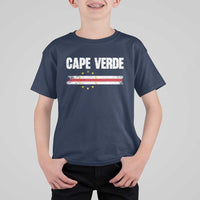 Cape Verde Pride Vintage Cape Verdean Flag 10 Stars T Shirt For Kid