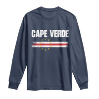 Cape Verde Pride Vintage Cape Verdean Flag 10 Stars Long Sleeve Shirt