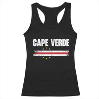 Cape Verde Pride Vintage Cape Verdean Flag 10 Stars Racerback Tank Top