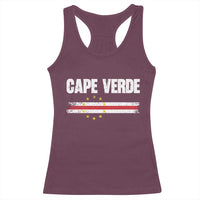 Cape Verde Pride Vintage Cape Verdean Flag 10 Stars Racerback Tank Top