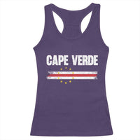 Cape Verde Pride Vintage Cape Verdean Flag 10 Stars Racerback Tank Top