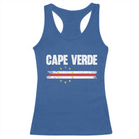 Cape Verde Pride Vintage Cape Verdean Flag 10 Stars Racerback Tank Top