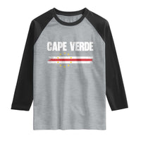 Cape Verde Pride Vintage Cape Verdean Flag 10 Stars Raglan Shirt