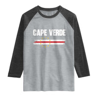 Cape Verde Pride Vintage Cape Verdean Flag 10 Stars Raglan Shirt
