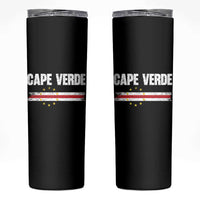 Cape Verde Pride Vintage Cape Verdean Flag 10 Stars Skinny Tumbler