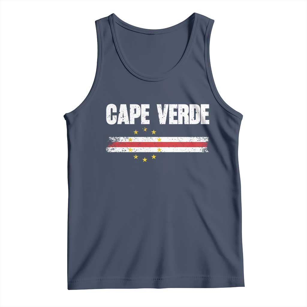 Cape Verde Pride Vintage Cape Verdean Flag 10 Stars Tank Top