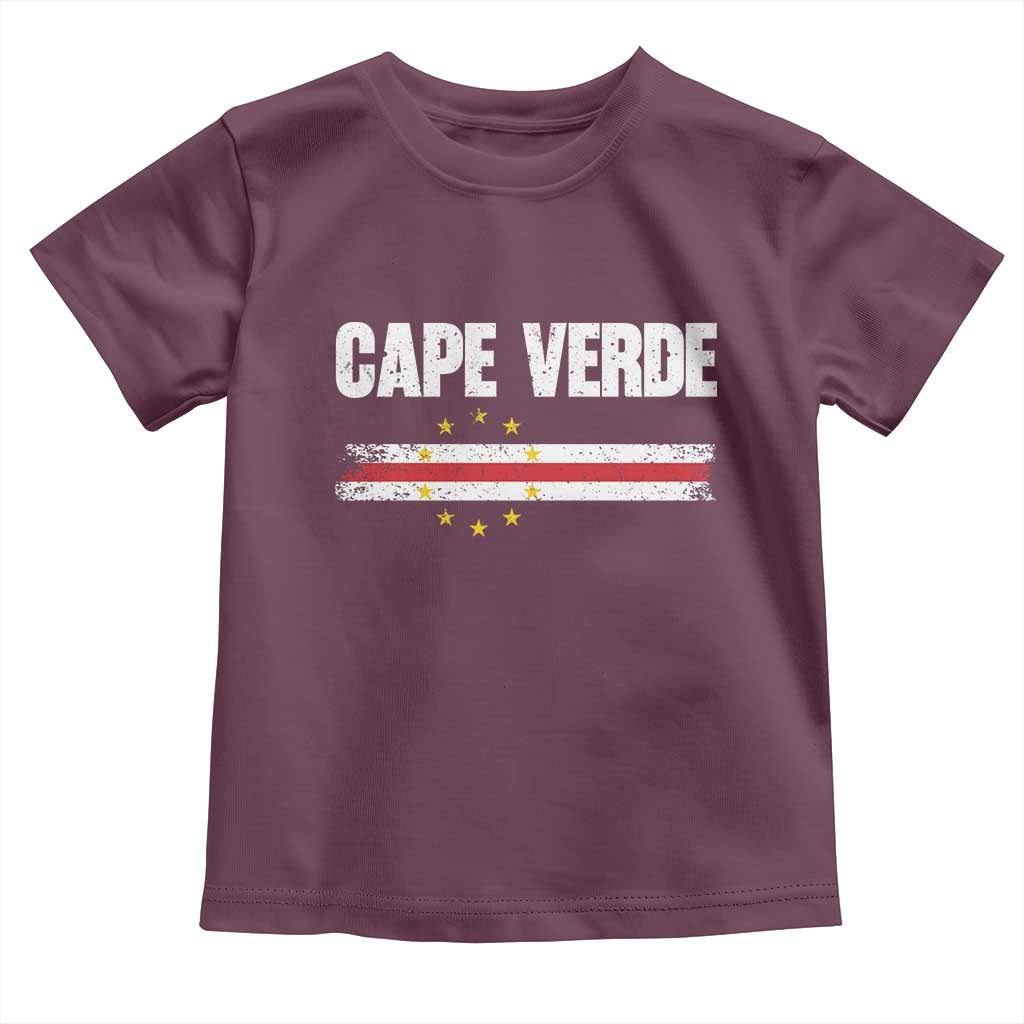 Cape Verde Pride Vintage Cape Verdean Flag 10 Stars Toddler T Shirt
