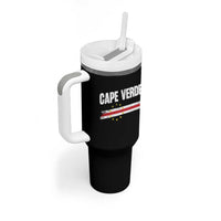 Cape Verde Pride Vintage Cape Verdean Flag 10 Stars Tumbler With Handle