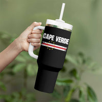 Cape Verde Pride Vintage Cape Verdean Flag 10 Stars Tumbler With Handle