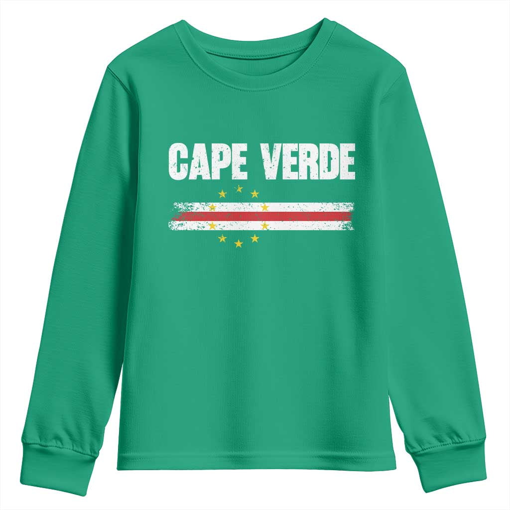 Cape Verde Pride Vintage Cape Verdean Flag 10 Stars Youth Sweatshirt