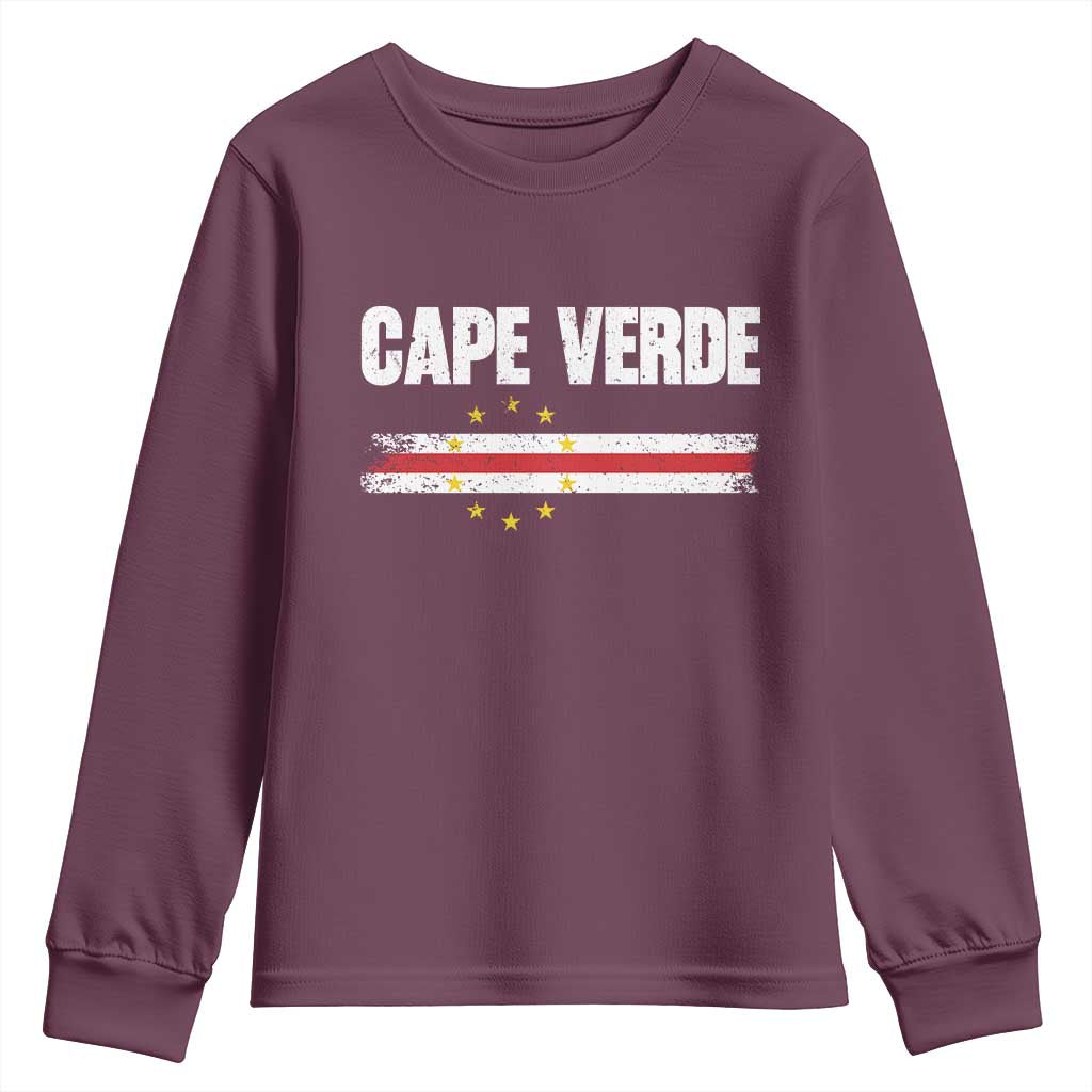 Cape Verde Pride Vintage Cape Verdean Flag 10 Stars Youth Sweatshirt