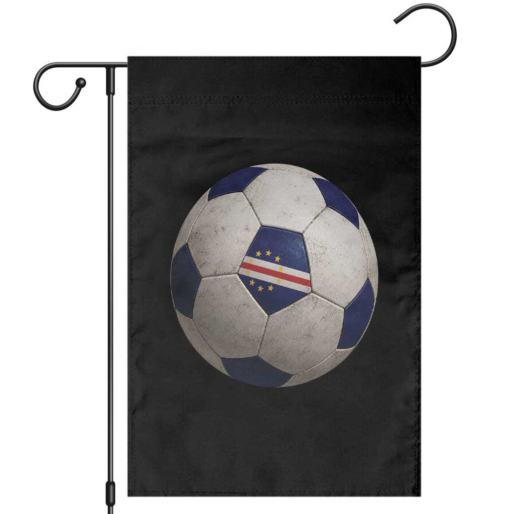 Cabo Verde Football Vintage Soccer Ball Graphic Garden Flag