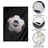 Cabo Verde Football Vintage Soccer Ball Graphic Garden Flag