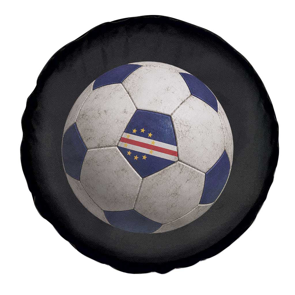 Cabo Verde Football Vintage Soccer Ball Graphic Spare Tire Cover