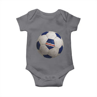 Cabo Verde Football Vintage Soccer Ball Graphic Baby Onesie