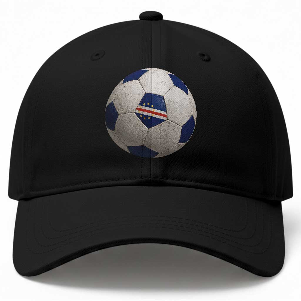 Cabo Verde Football Vintage Soccer Ball Graphic Baseball Cap