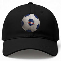 Cabo Verde Football Vintage Soccer Ball Graphic Baseball Cap