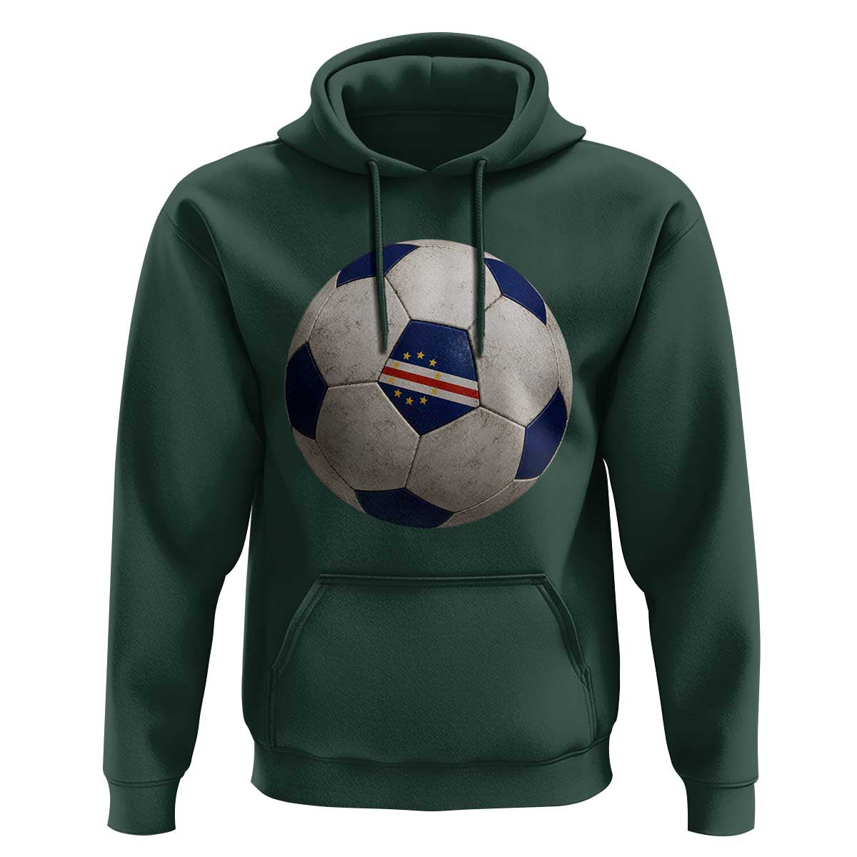 Cabo Verde Football Vintage Soccer Ball Graphic Hoodie