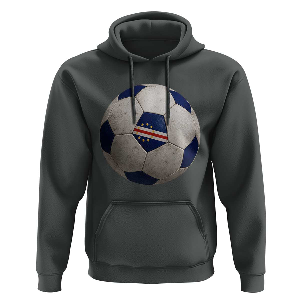 Cabo Verde Football Vintage Soccer Ball Graphic Hoodie