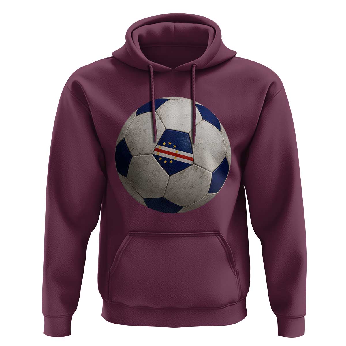 Cabo Verde Football Vintage Soccer Ball Graphic Hoodie