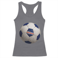 Cabo Verde Football Vintage Soccer Ball Graphic Racerback Tank Top