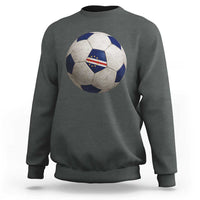 Cabo Verde Football Vintage Soccer Ball Graphic Sweatshirt