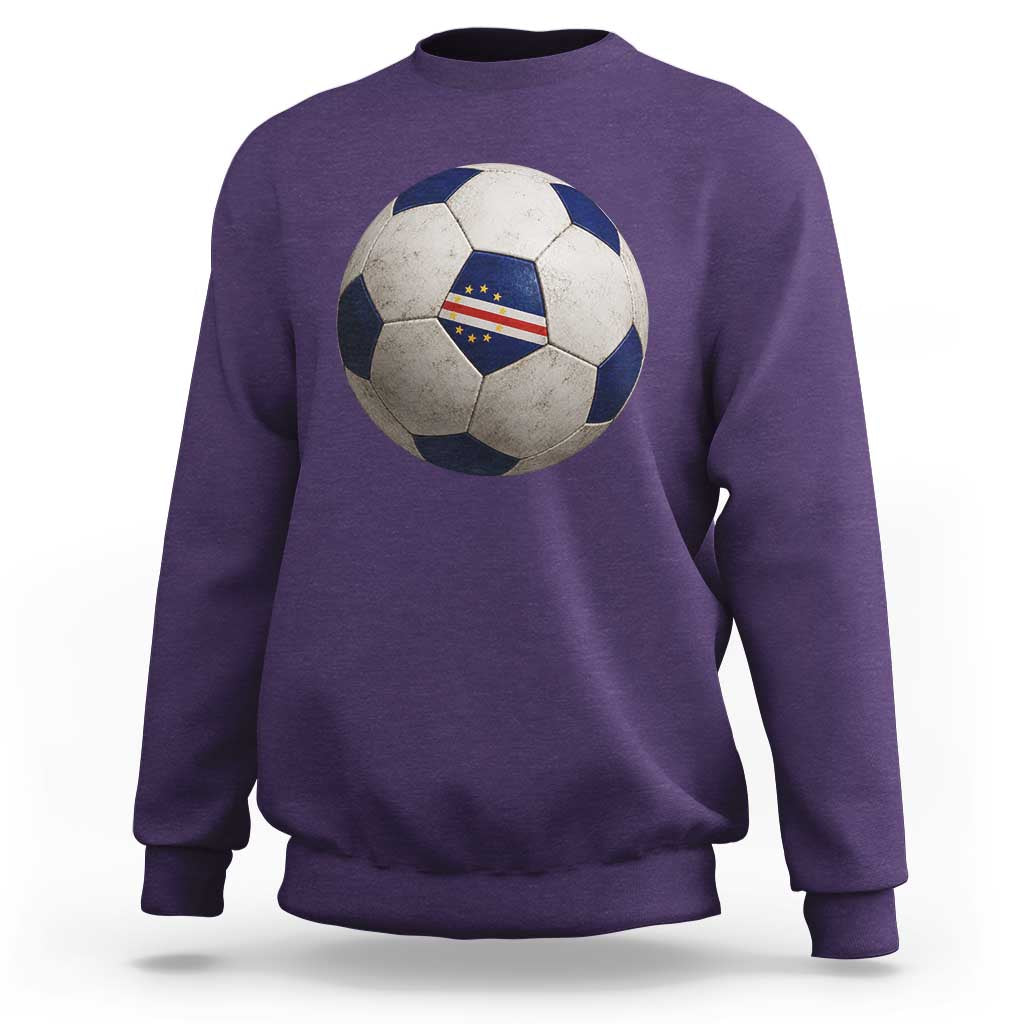 Cabo Verde Football Vintage Soccer Ball Graphic Sweatshirt