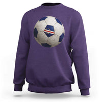Cabo Verde Football Vintage Soccer Ball Graphic Sweatshirt