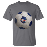 Cabo Verde Football Vintage Soccer Ball Graphic T Shirt