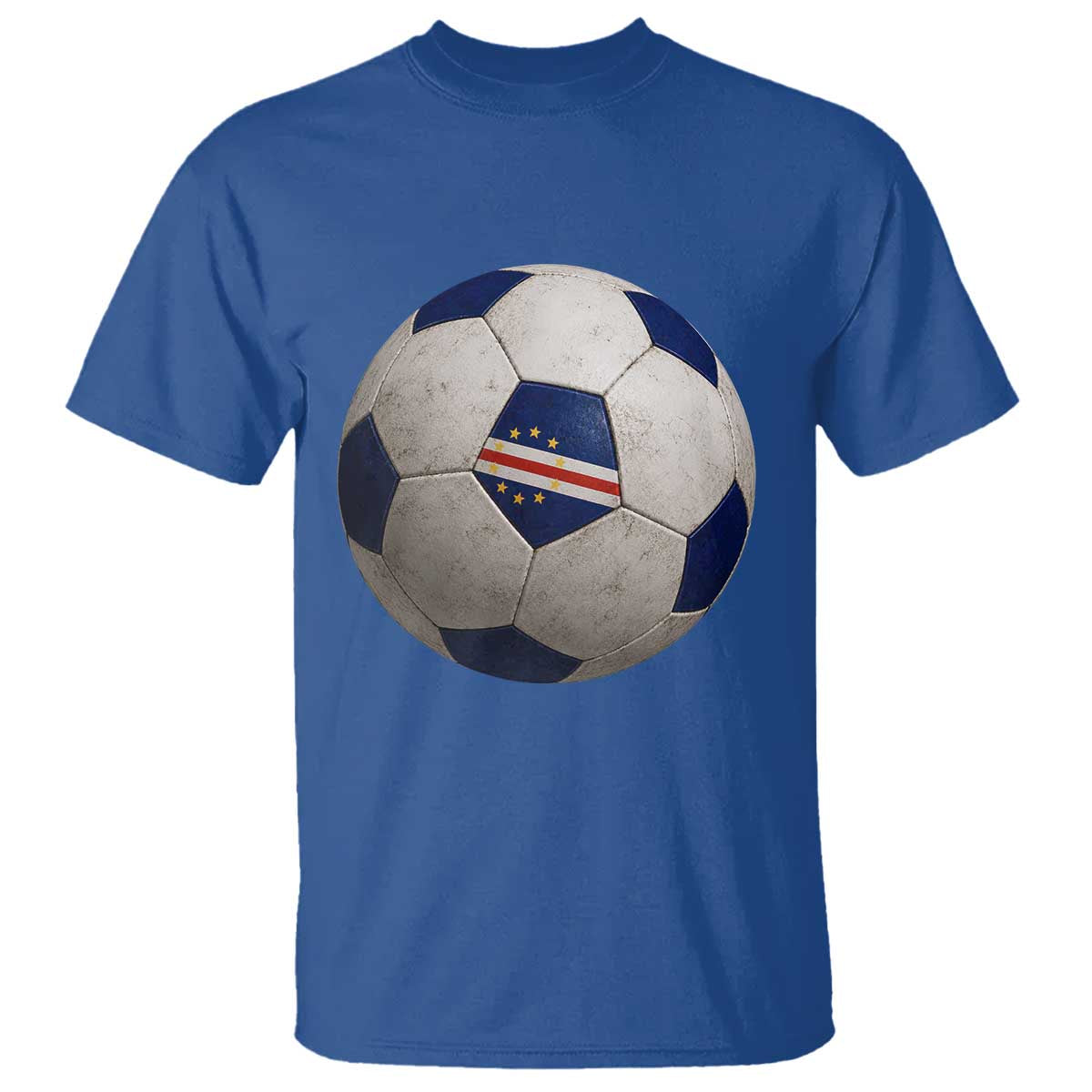 Cabo Verde Football Vintage Soccer Ball Graphic T Shirt
